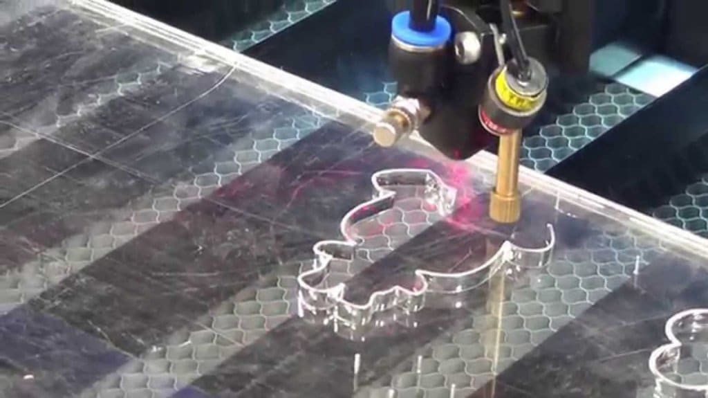 laser cutting the acrylic sheets
