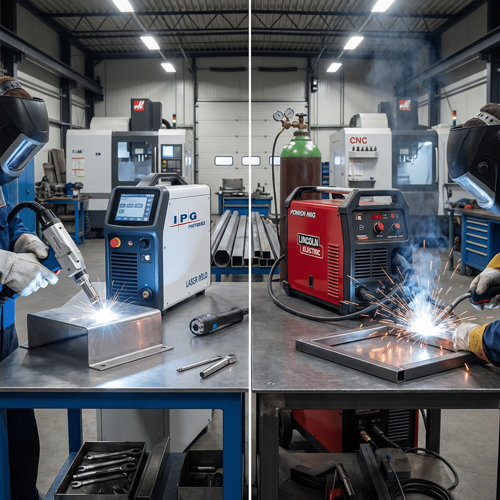 Handheld laser welding operation