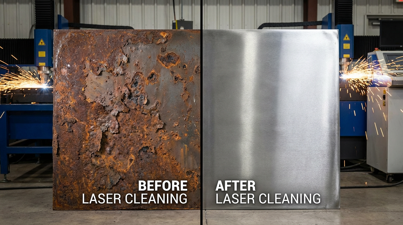 Laser Cleaning Before and After Comparison