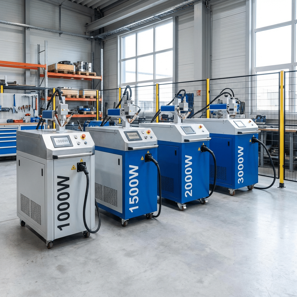 Different laser welding machine power models in a row